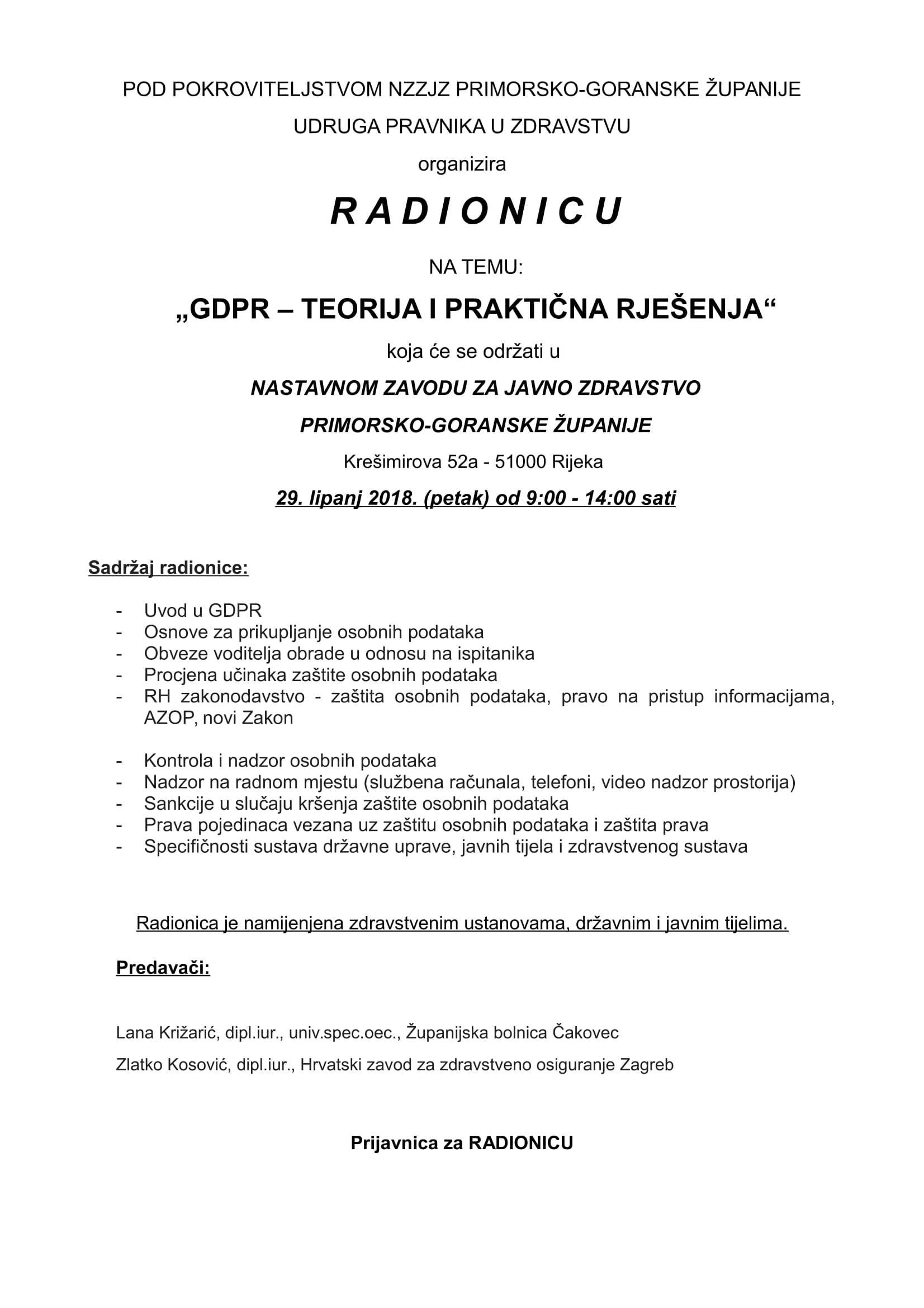 3. Radionica GDPR Rijeka 1