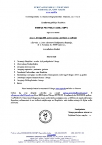 POZIV za 12. godišnju redovnu Skupštinu