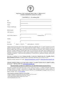 PRIJAVNICA za XIV. Kongres pravnika u zdravstvu - Varaždin 23-25.11.2023.